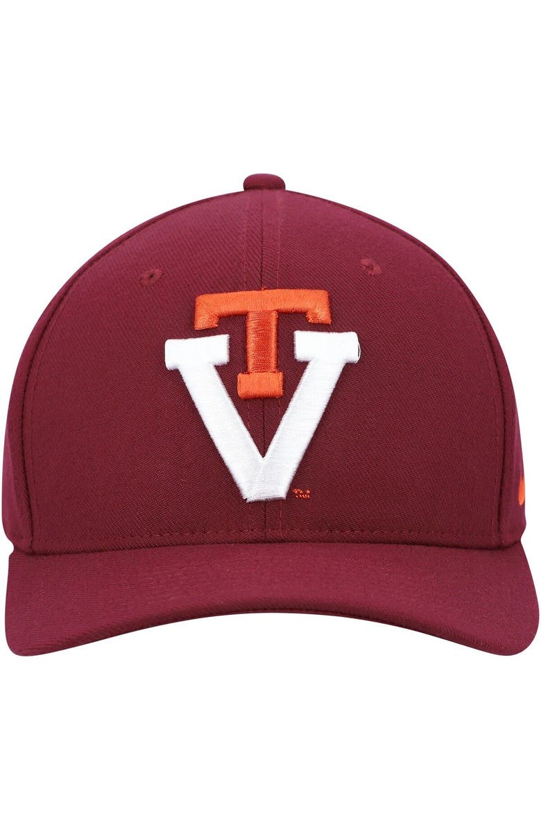 Nike Men's Nike Maroon Virginia Tech Hokies Classic99 Swoosh Performance Flex Hat, Alternate, color,