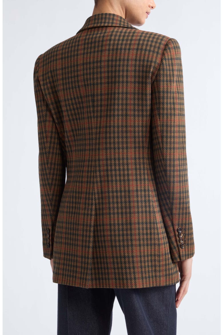 Galosce Plaid Blazer, Alternate, color, TOBACCO