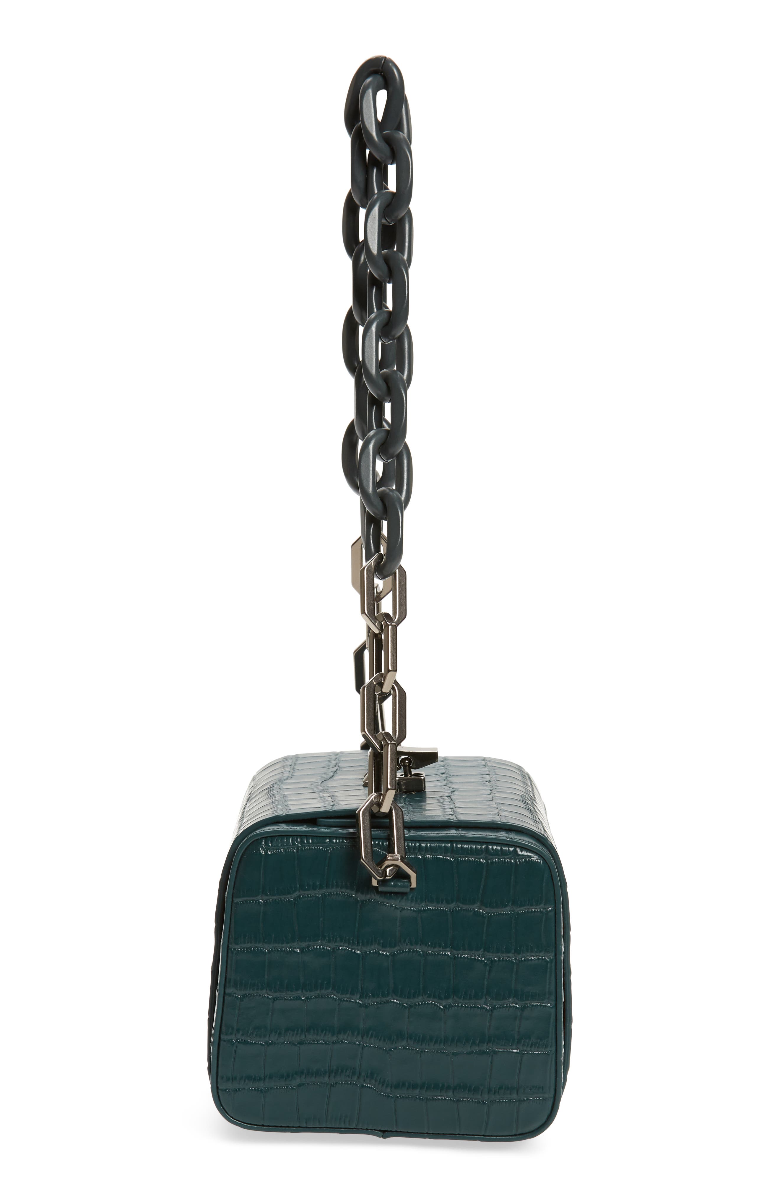 the VOLON PO Cube Leather Box Bag, Alternate, color, 