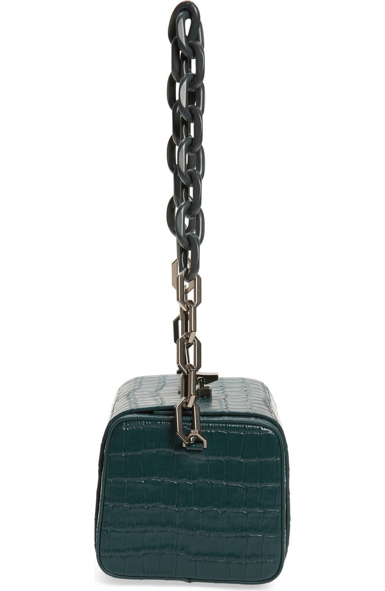 the VOLON PO Cube Leather Box Bag, Alternate, color,