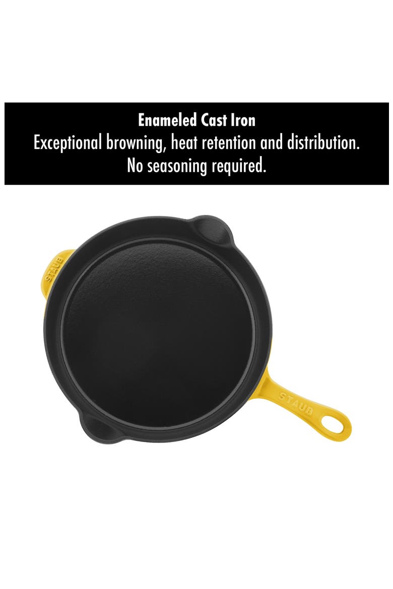 11-Inch Enameled Cast Iron Traditional Skillet, Alternate, color, CITRON