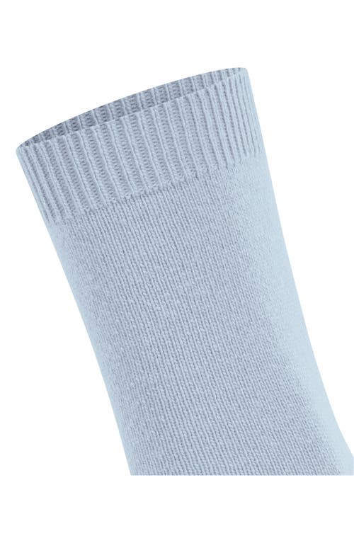 Falke Cosy Wool Blend Crew Socks In Blue