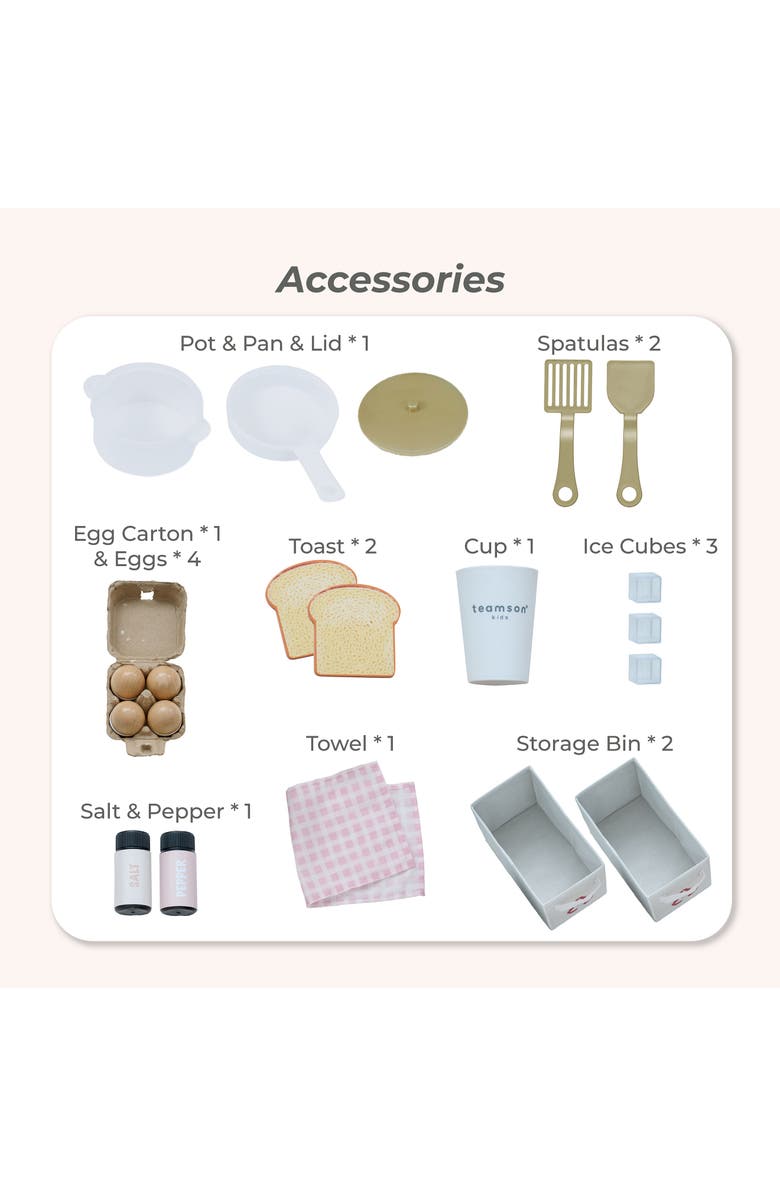 Teamson Kids Little Chef Savannah Play Kitchen & Accessories, Alternate, color, Pink