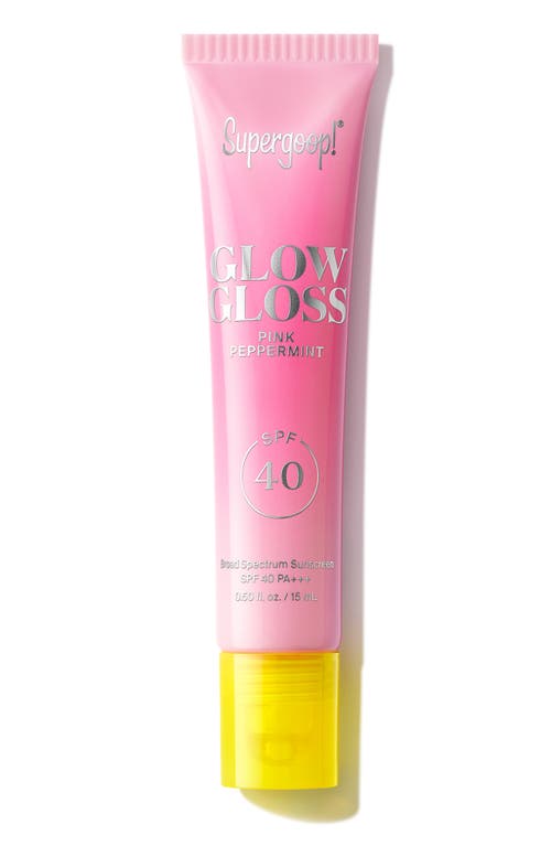 Supergoop Glow Gloss Spf 40 Lip Balm Sunscreen Pink Peppermint !