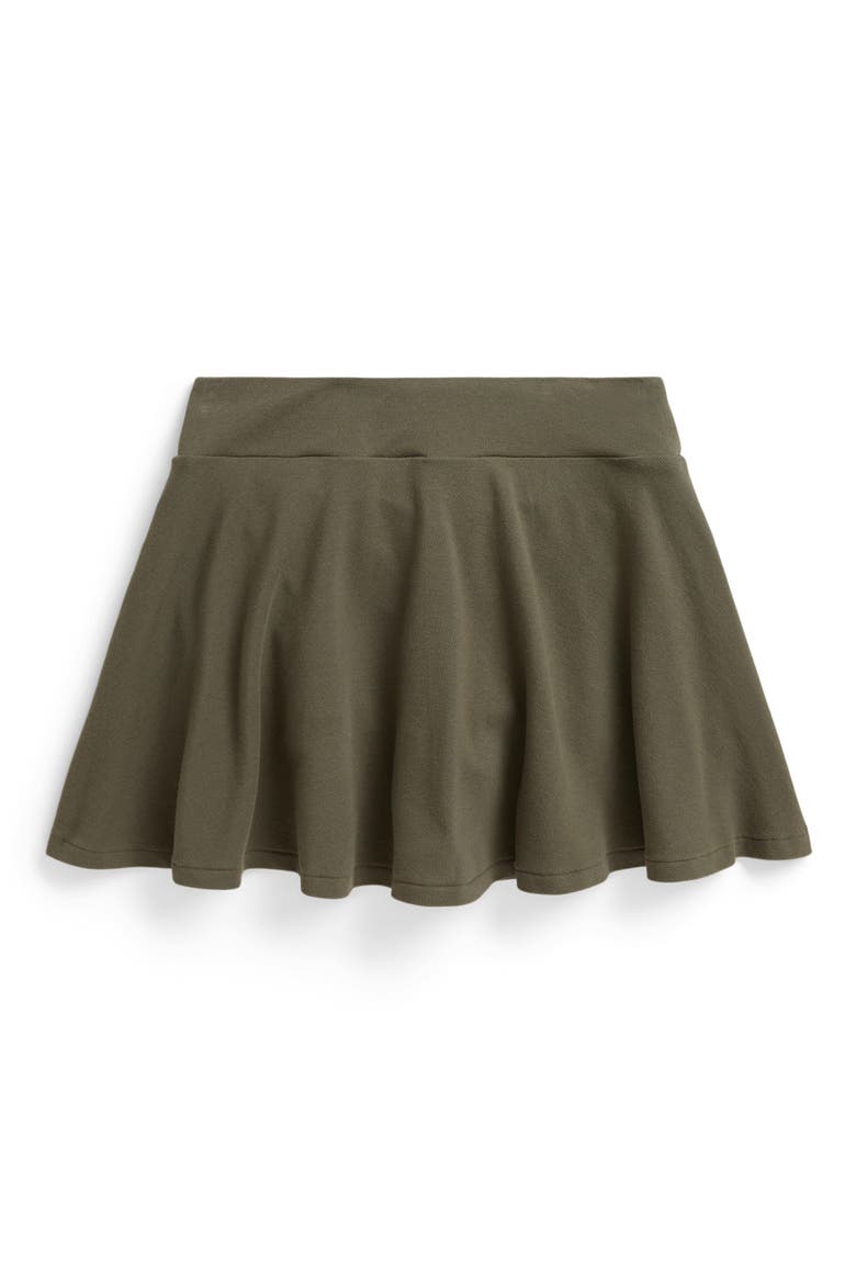 Kids' Stretch Cotton Mesh Skort, Alternate, color, GREEN