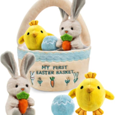 Easter Plush Baby Playset with Basket and Bunny