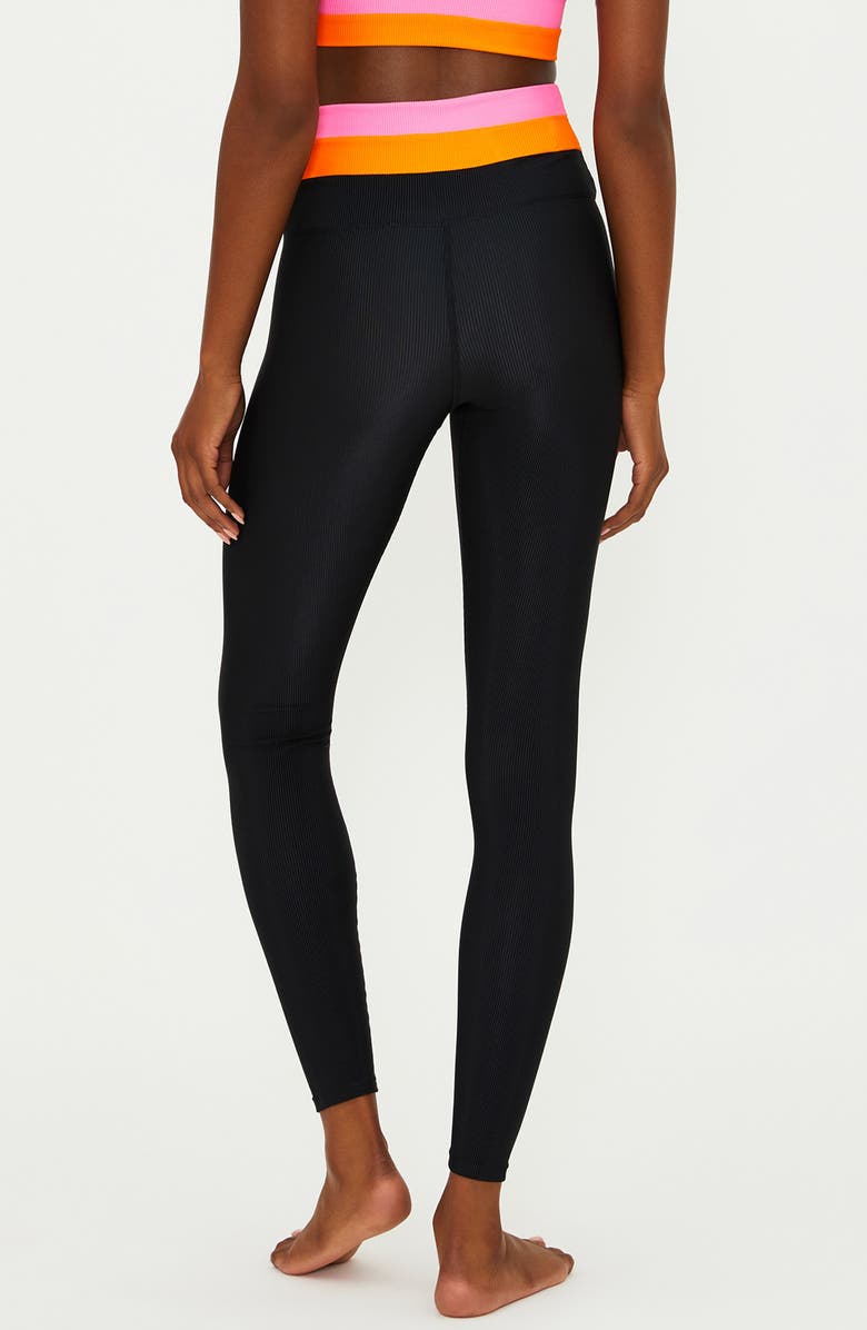 Beach Riot Trinity Ribbed Leggings, Alternate, color, Sangria