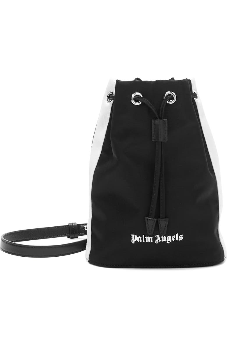 Palm Angels Venice Track Drawstring Bucket Bag, Main, color,