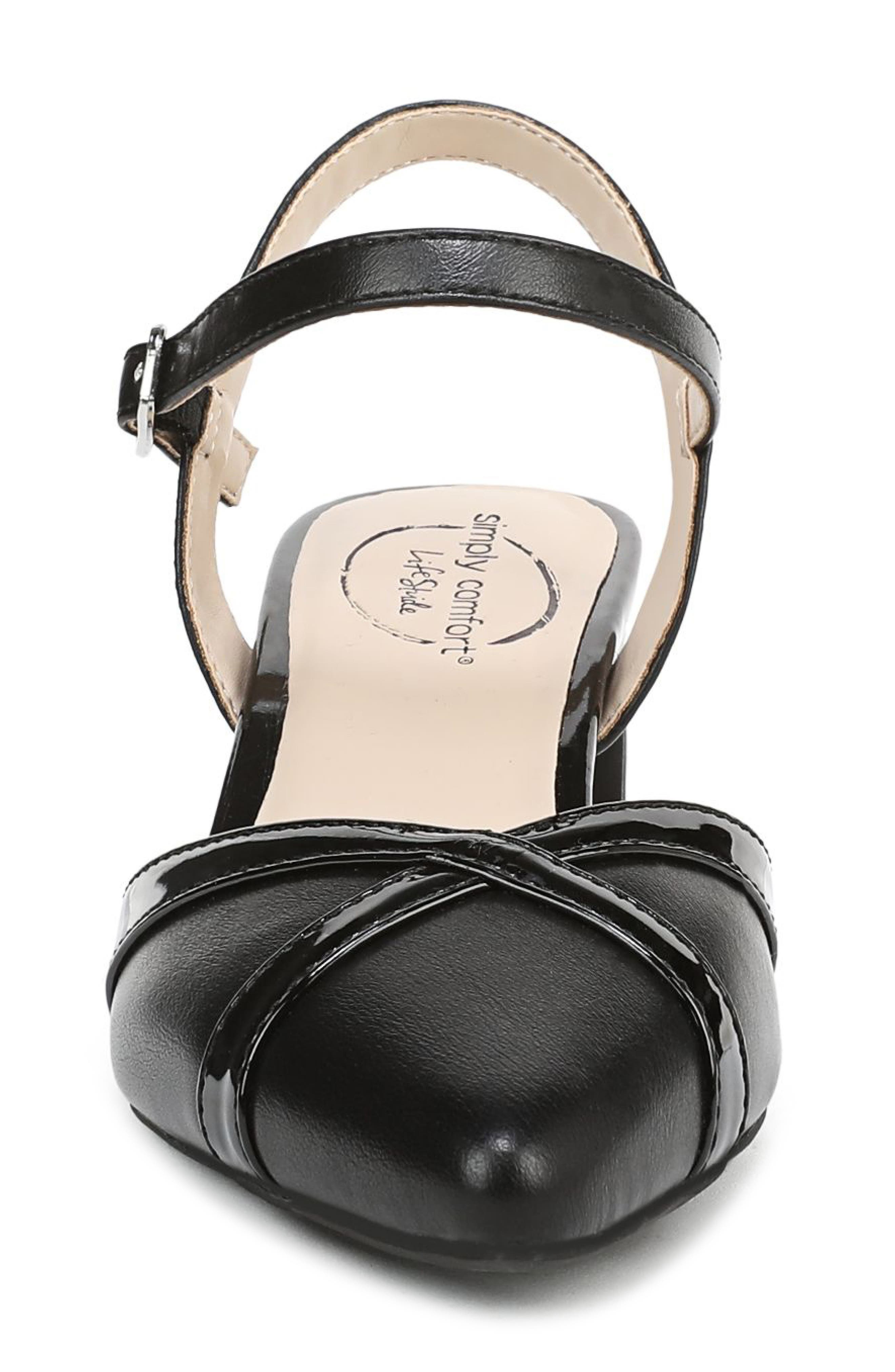 LifeStride Miranda Ankle Strap Sandal, Alternate, color, Black