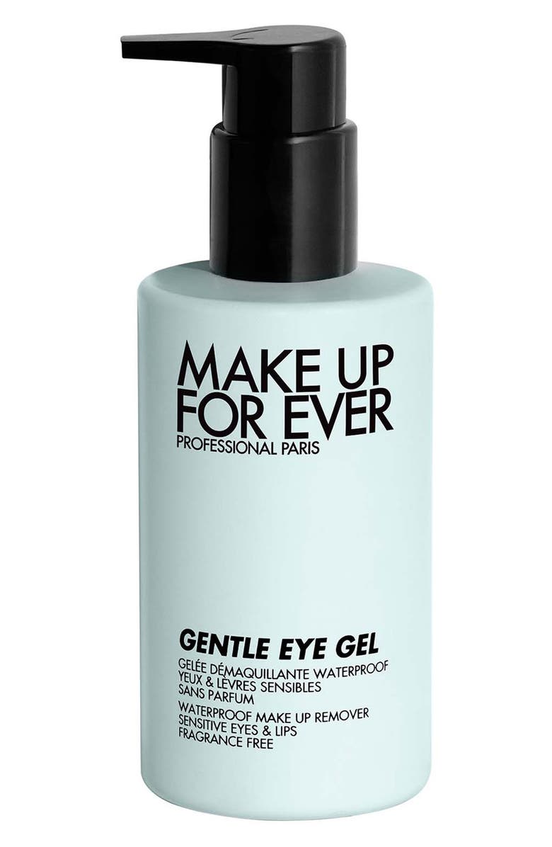 Make Up For Ever Gentle Eye Gel Waterproof Makeup Remover for Sensitive Eyes & Lips, Main, color,