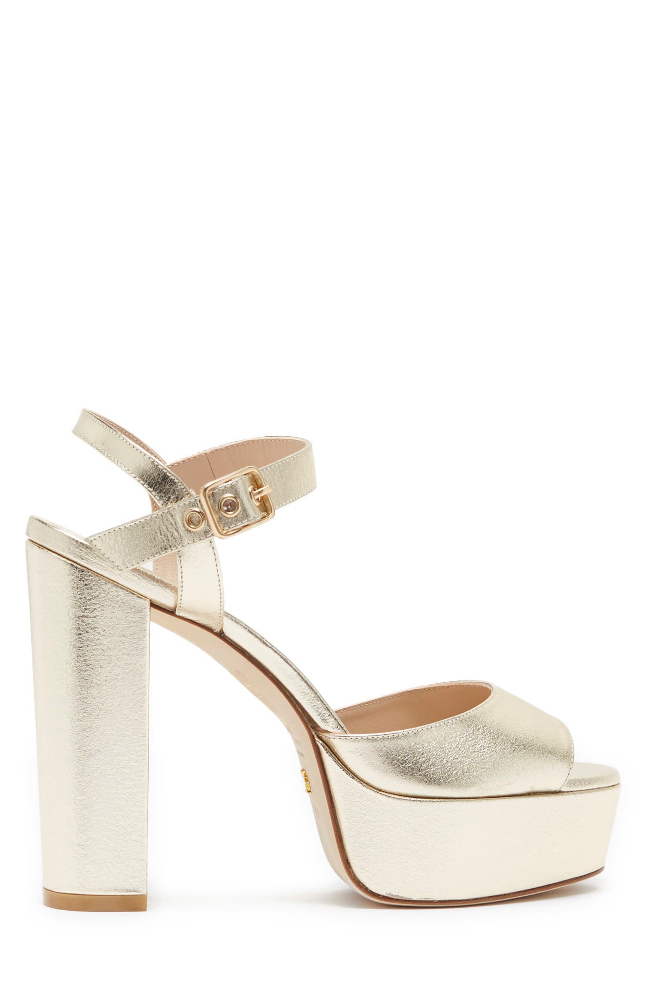 Stuart Weitzman Ryder Platform Sandal, Alternate, color, Platino
