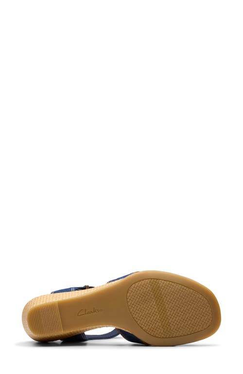 Shop Clarks ® Emmalae Iris Wedge Sandal In Dark Denim