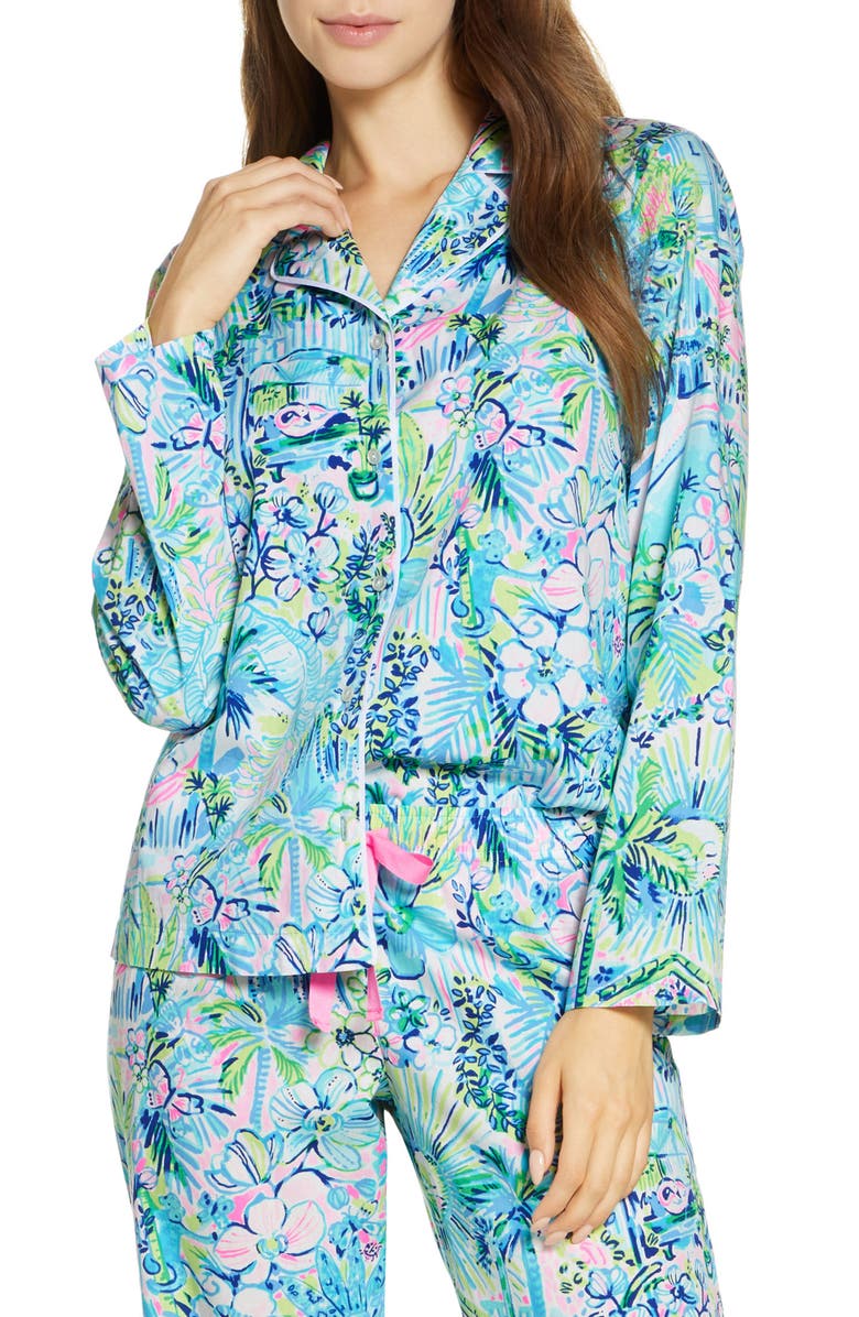 Lilly Pulitzer<sup>®</sup> Woven Pajama Top, Main, color,
