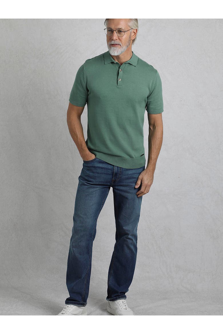 Quentin Short Sleeve Knitted Polo, Alternate, color, Ivy