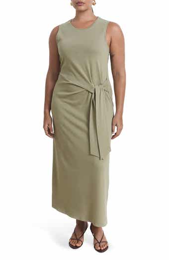 MANGO Knot Cotton Maxi Dress