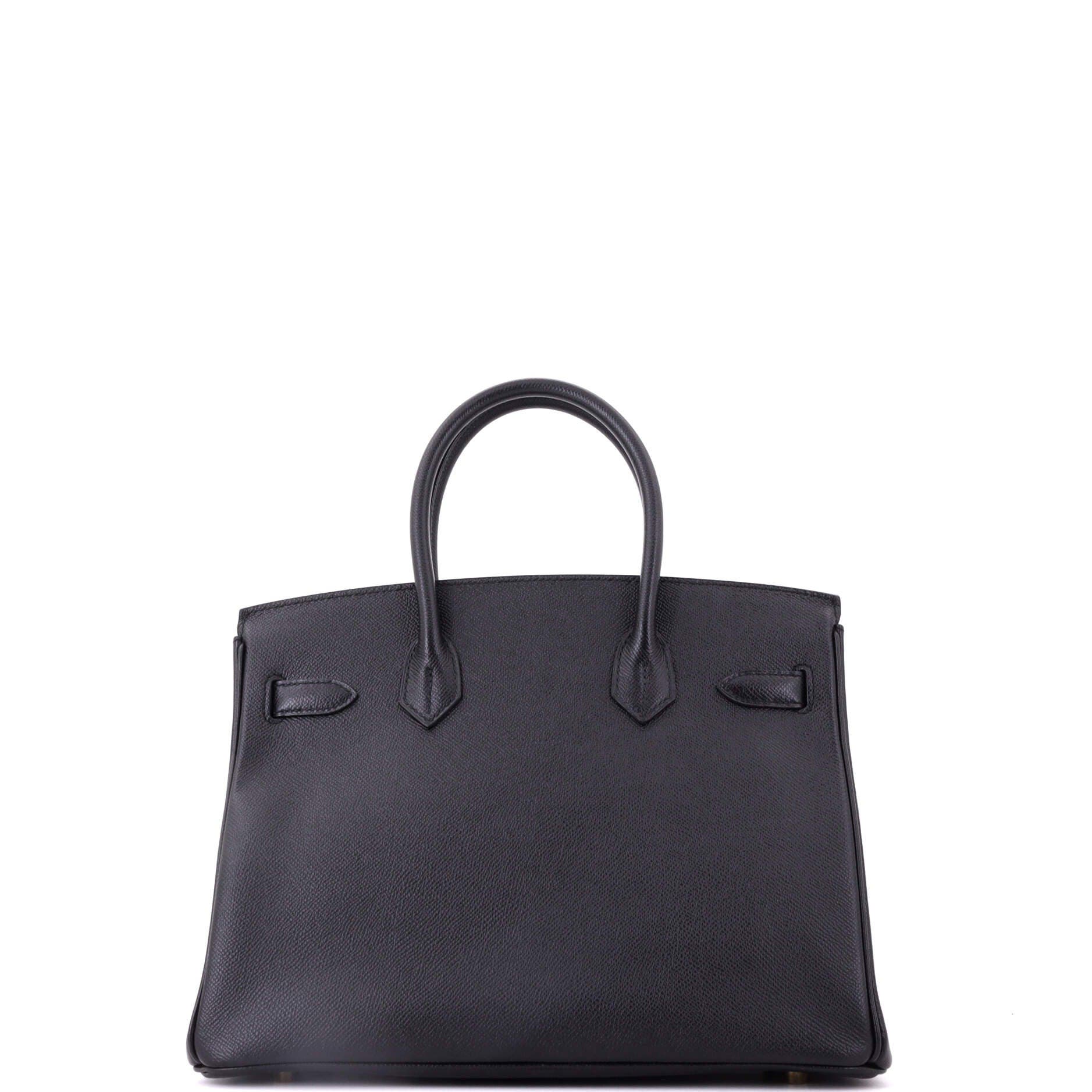Birkin Handbag Black Epsom with Gold Hardware 30, Alternate, color, Black