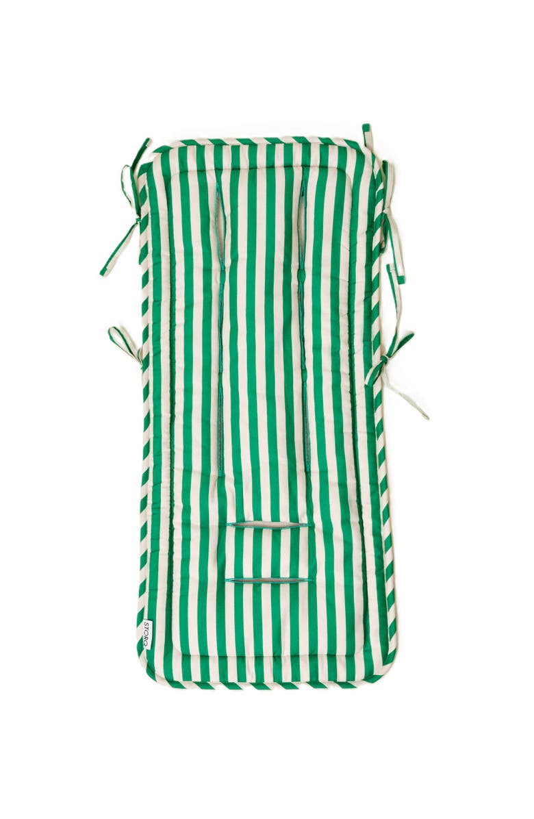 Storq Stroller Party Seat Liner, Alternate, color, Green Stripe