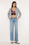 KanCan Alma Essentials Mid Rise Wide Leg Trouser Jeans