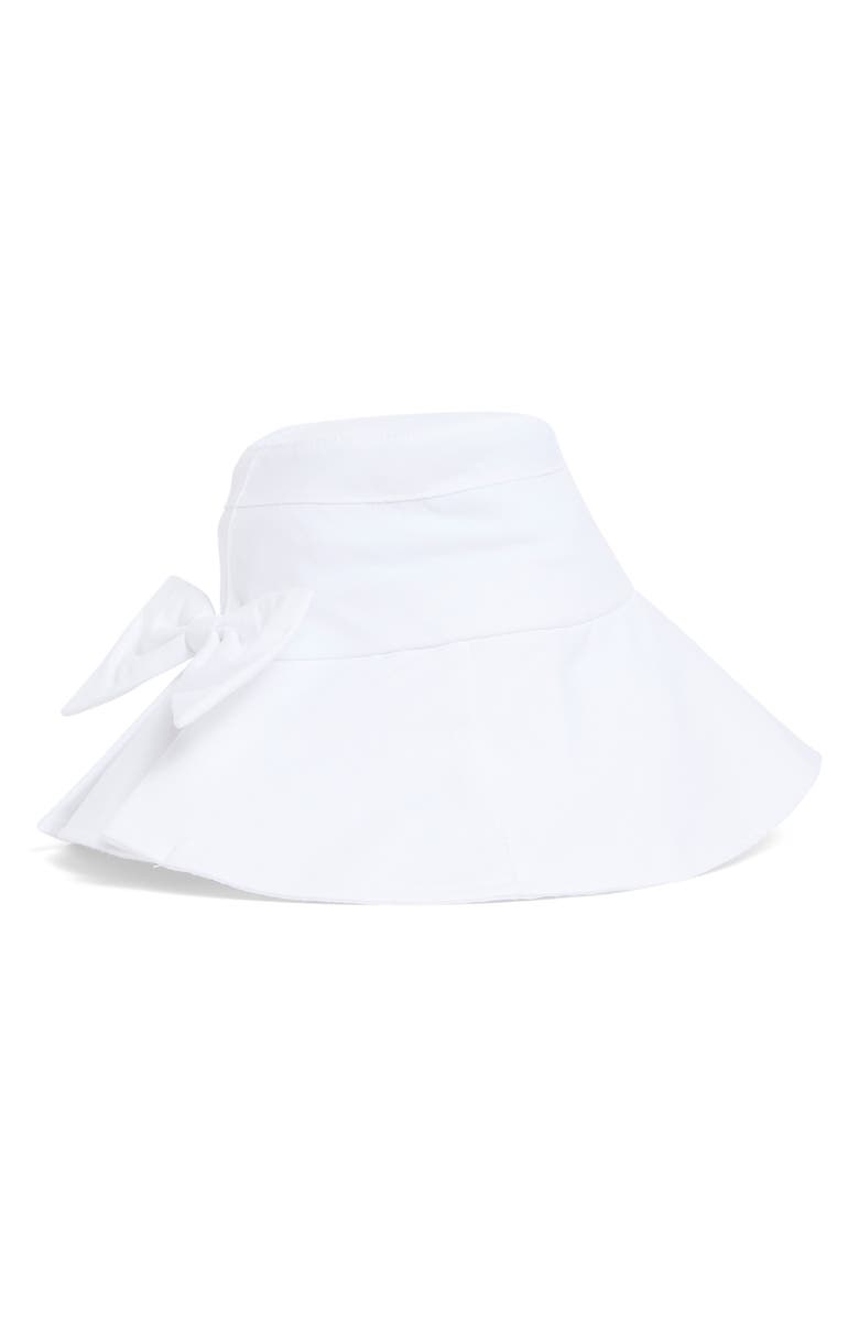 Nine West Bow Back Bucket Hat, Alternate, color, White