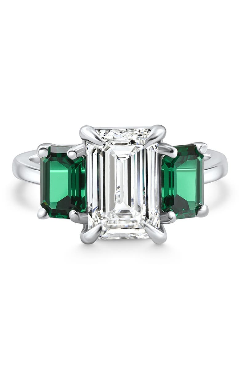 Bliss Diamond Certified 5Ct Green Emerald Diamond Ring 14k Gold or Platinum Lab Grown, Alternate, color,