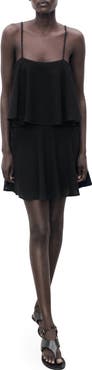 MANGO Ruffle Knit Minidress