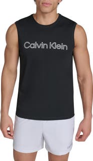 Calvin Klein Logo Sleeveless UPF 40+ Rashguard