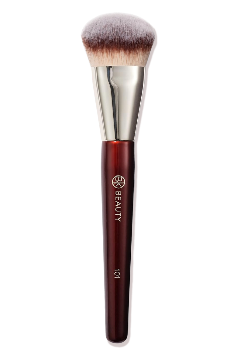101 Contoured Foundation Brush, Main, color, Burgundy