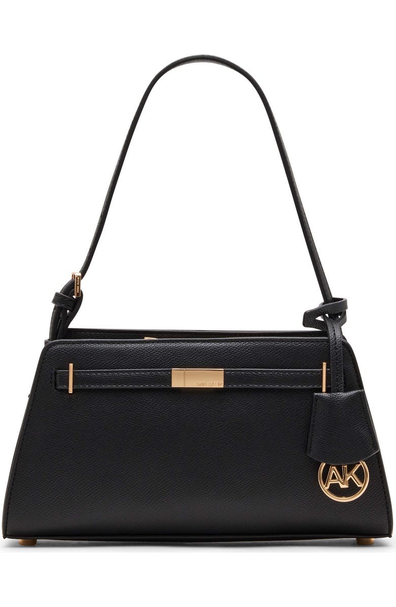Anne Klein Belted Shoulder Bag, Main, color, Black