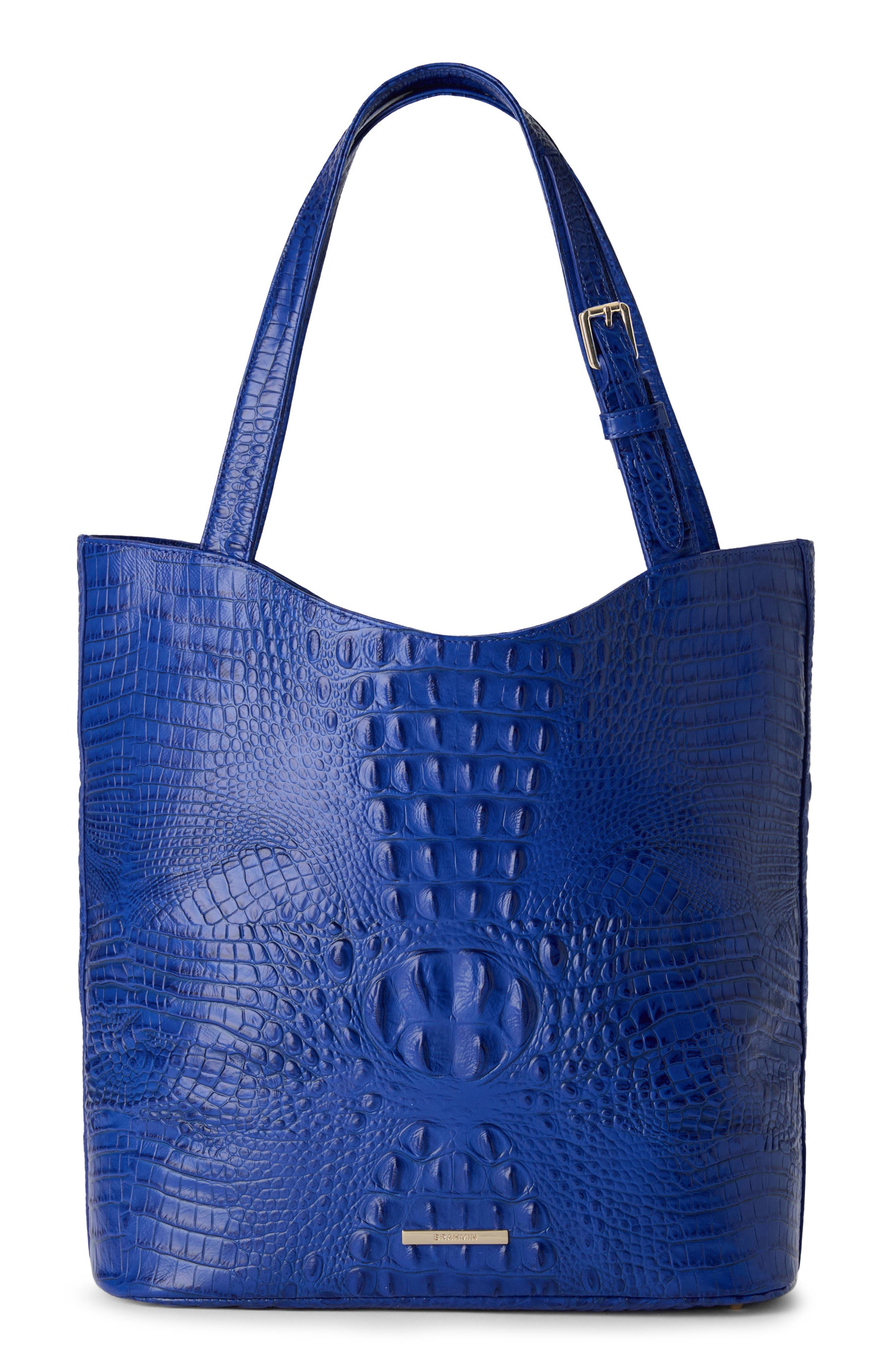 Brahmin Brayden Croc Embossed Leather Tote, Main, color, 