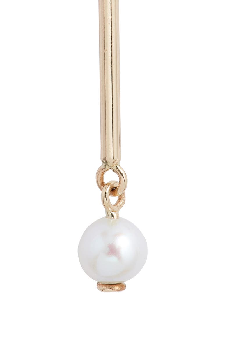 Poppy Finch Cultured Pearl Linear Drop Earrings, Alternate, color,