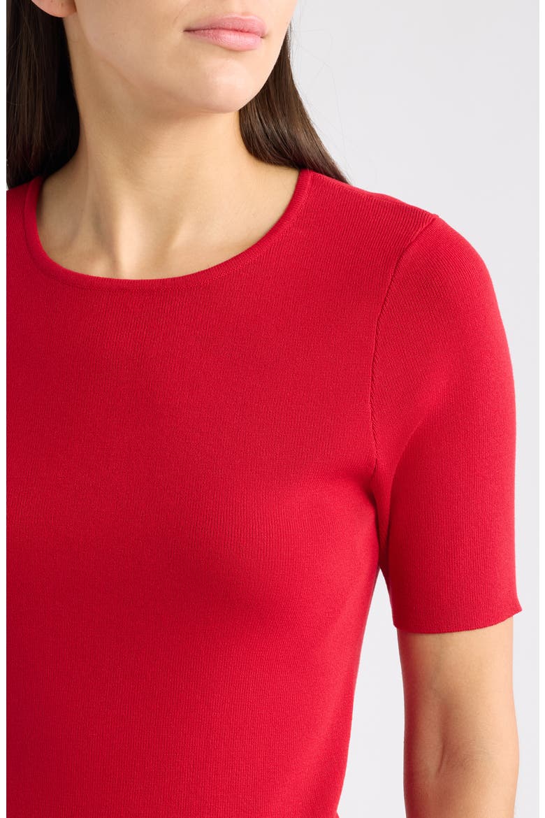 Short Sleeve Sweater, Alternate, color, LIPSTICK