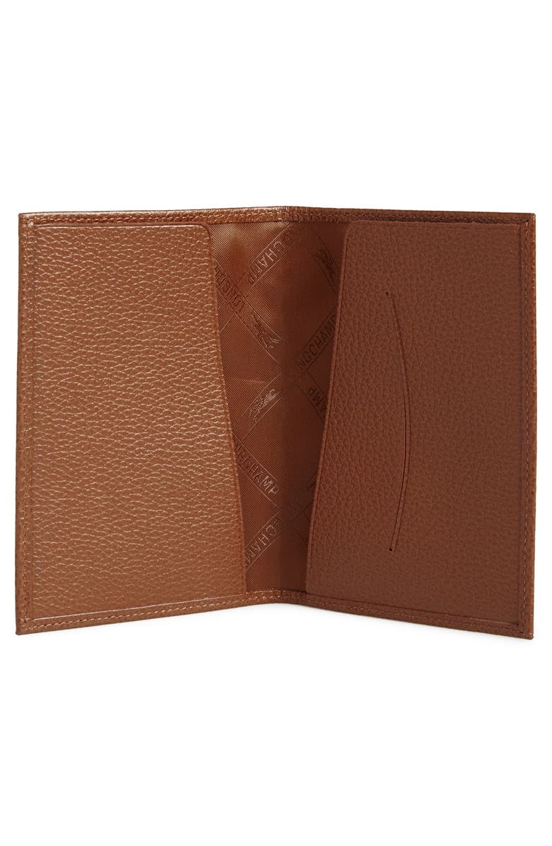 Longchamp Leather Passport Case, Alternate, color,