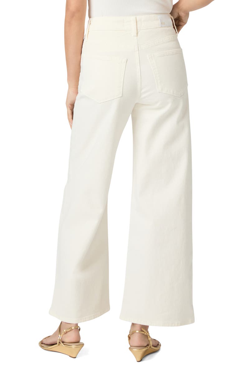PAIGE Anessa High Waist Ankle Wide Leg Jeans, Alternate, color, Champagne Ecru