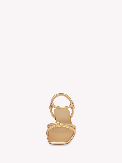 Gianvito Rossi Juno 05 Flat In Metallic Gold Leather