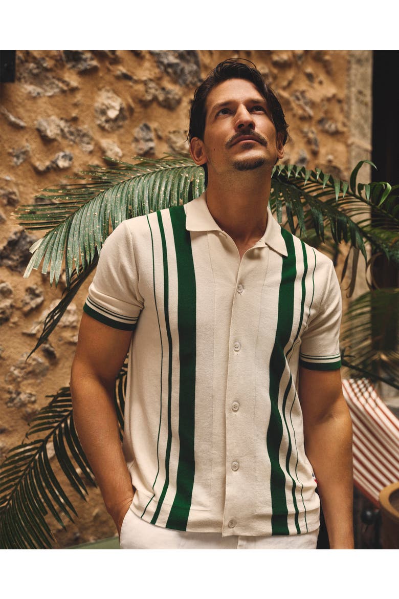 Tiernan Relaxed-Fit Shirt, Alternate, color, White Sand/Tarragon Green