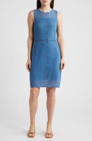CITY BLUES Denim & Mesh Minidress