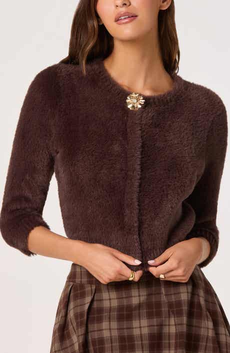 ASTR the Label Faux Fur Cardigan