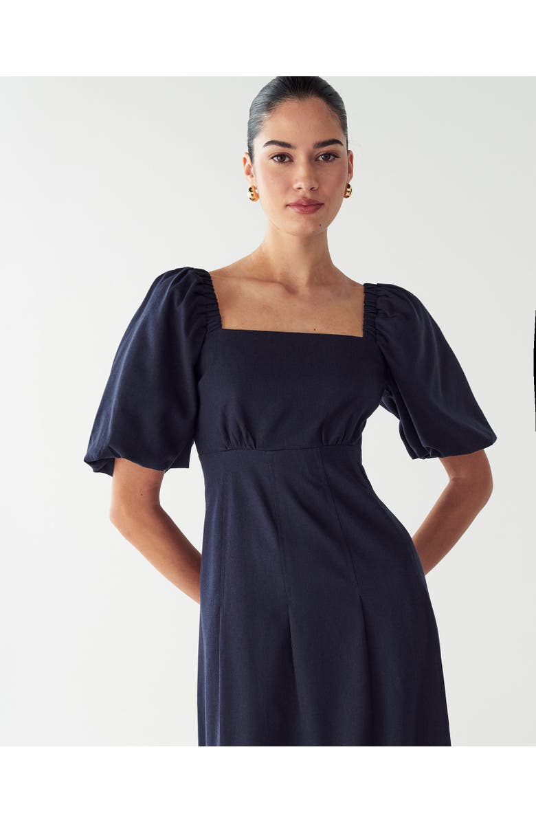 WILLA Meena Midi Dress, Alternate, color, Navy Blue