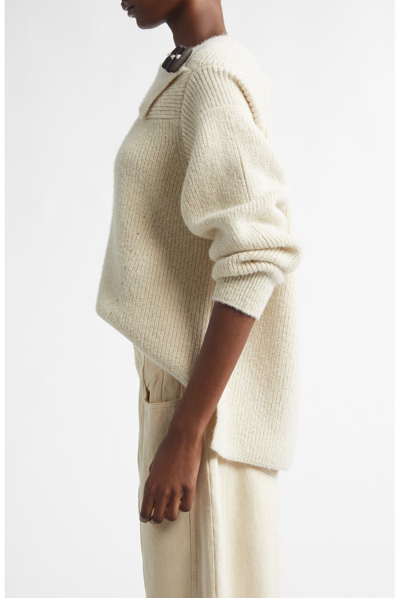 Thais Alpaca Blend Rib Sweater, Alternate, color, ECRU