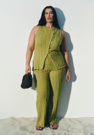 ELOQUII Pointelle Stitch Sweater Pant