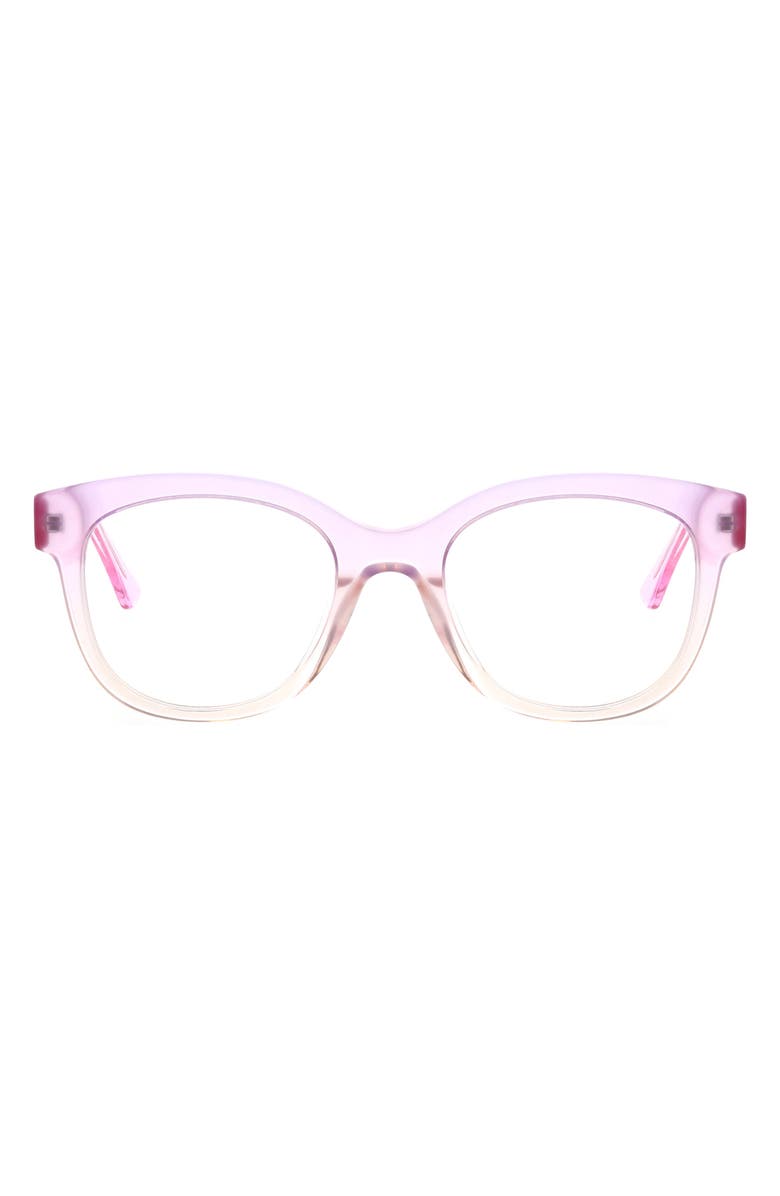 Oscar de la Renta 49mm Square Reading Glasses, Main, color, Light Purple To Clear Ombre