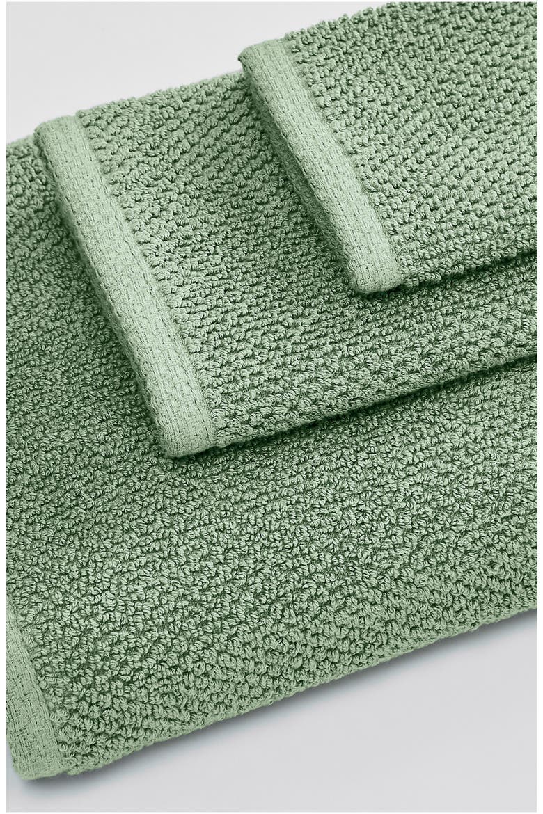 6-Piece Cotton Textured Bath Sheet Set, Alternate, color, MINERAL
