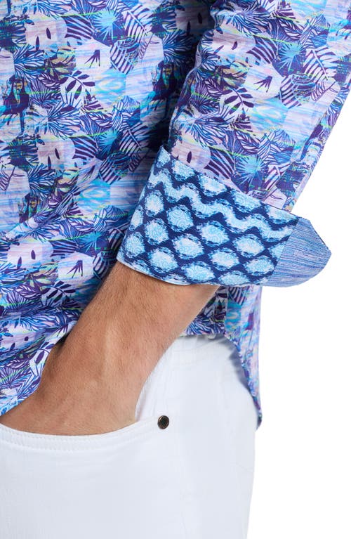 Shop Robert Graham Marius Cotton Button-up Shirt In Blue Multi