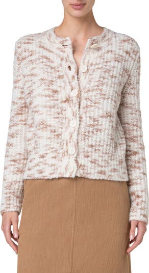 Veste Zippée Akris Punto Mélange Noir - Mohair Et Laine, Taille 8, Occasion Très Bon état