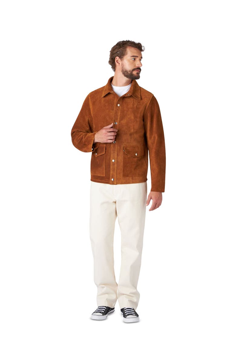 Fortela Welder Suede Leather Jacket, Alternate, color, Mou