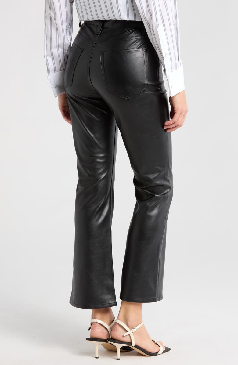 rag & bone Casey Faux Leather Ankle Pants, Alternate, color, Black