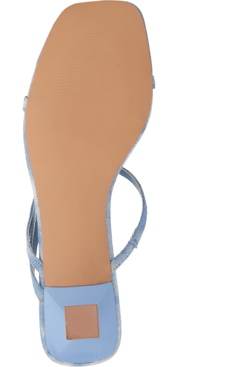 OLIVIA MILLER Angelic Rhinestone Sandal, Alternate, color, Acid-Wash Blue