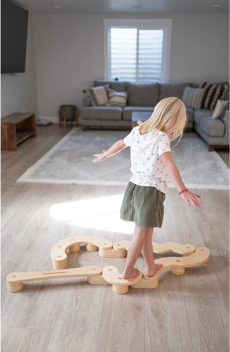 Poppyseed Play Wooden Adventure Beam, Alternate, color, Natural