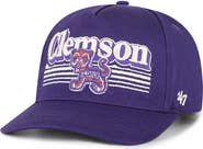 '47 Men's '47 Purple Clemson Tigers Script Fade Hitch Adjustable Hat