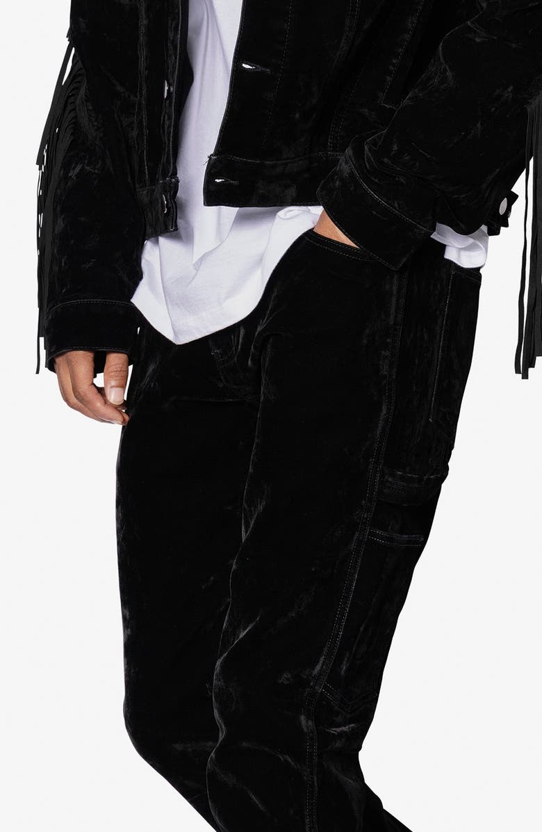 mnml D700 Flocked Railroad Straight Leg Jeans, Alternate, color, 